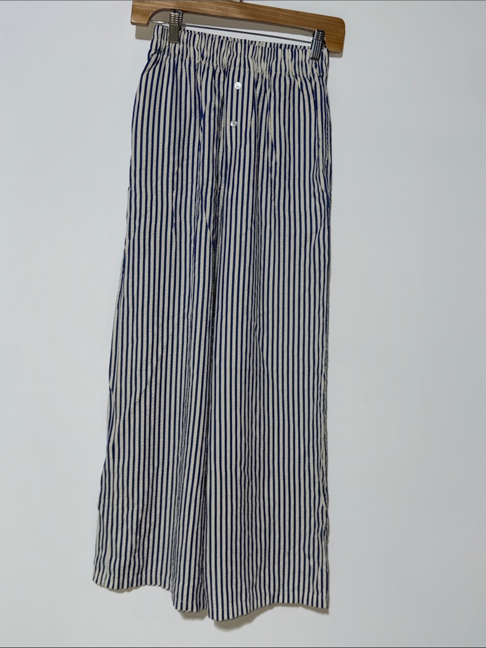 Sincerely Jules striped  Elastic-Waist woman’s  Lounge Pants — Navy & White XS